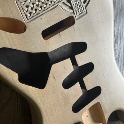 Strat body carved by McMahon Artistry Infinity Cross - Nitrocellulose image 12