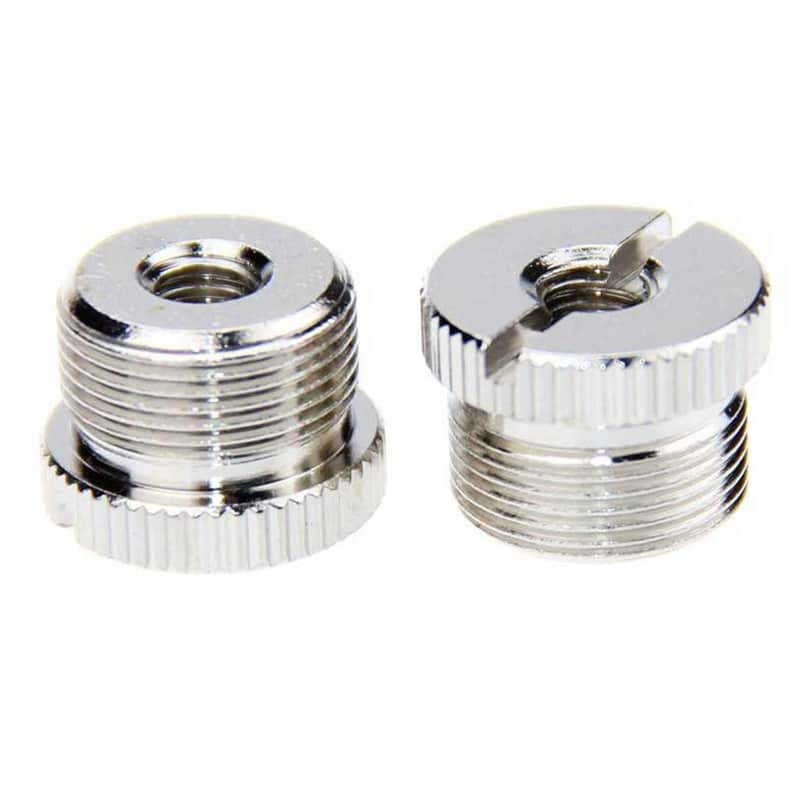 CAMVATE 1/4 -20 Female to 5/8 -27 Male Microphone Stand Adapter, 2-Pack image 1