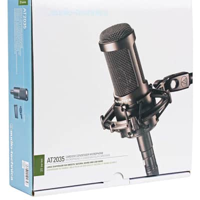 Audio Technica AT2035 Cardioid Condenser Studio Microphone/Mic+Case+Boom Arm image 13