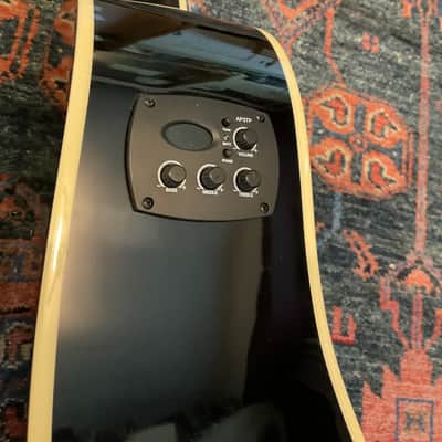 Ovation Applause E-Acoustic Guitar Wood Classics AED96-5HG Black Gloss Electro image 8