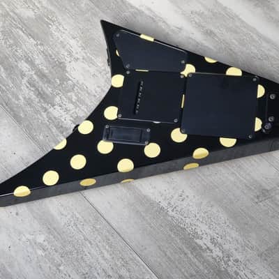 1996 Grover Jackson Japan Mini Rhoads Flying V w/Onboard Speaker/Amp (Polka Dot) image 10