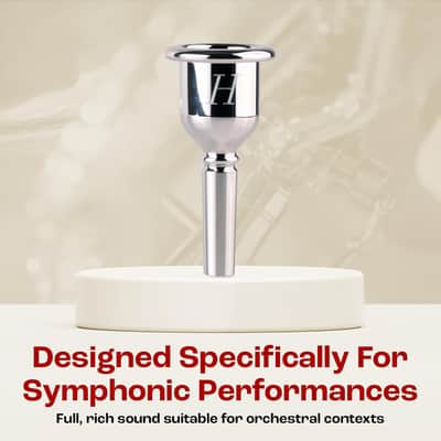 Denis Wick Heritage Tuba Mouthpiece Silver Plated, 2186-4L - Medium-Large Shank image 7