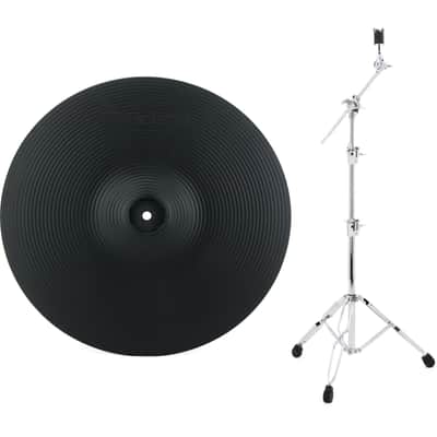 Roland CY-12C-T Thin Crash Cymbal Controller with Boom Stand image 1
