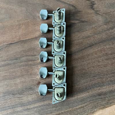 Fender F Logo Tuner Set Vintage Late 60s-70s - Nickel image 4