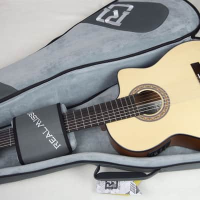 NEW Cathedral Model 107CEL SP 7-String Classical Harp Guitar w/Spruce Top, Pickup, Cutaway, Sound Port, w/SoftCase image 23