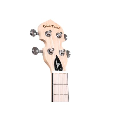 Gold Tone Little Gem See-through Banjo Ukulele (Sapphire) with Gig Bag Nylon Strings Maple Neck and Fingerboard image 7
