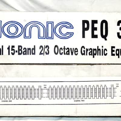 Phonic PEQ3400 Dual 15-Band 2/3 Octave Graphic Equaliser Early 2000s - Black image 8