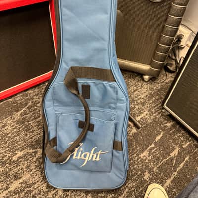 Flight Pathfinder baritone ukulele solid body  2020s - Transparent blue tiger wood image 11