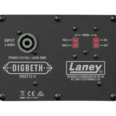 Laney Digbeth DBV212-4 Bass cabinet 2x12"+horn | 500w 4Ω image 5