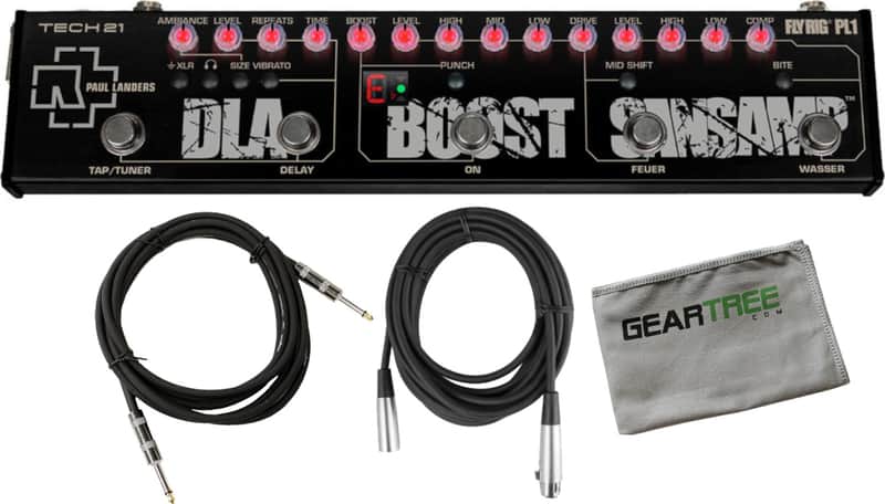 TECH 21 Paul Landers PL1 Signature Fly Rig Guitar Multi-Effects Board w/ Geartree Cloth and 2 Cables image 1