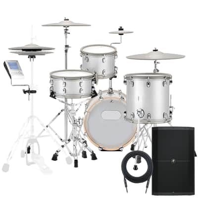 EFNOTE 5 Electronic Drum Set - White Sparkle MONITOR PAK image 1