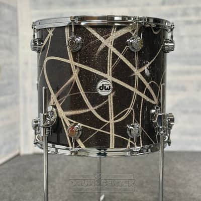 DW Collectors VLT 333 Maple 4pc Drum Set Smoke Glass Contrails image 4