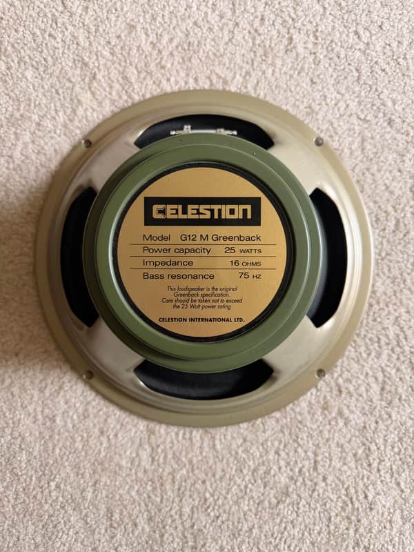 Celestion G12M Greenback 12" 25-Watt 16ohm Guitar Amp Speaker