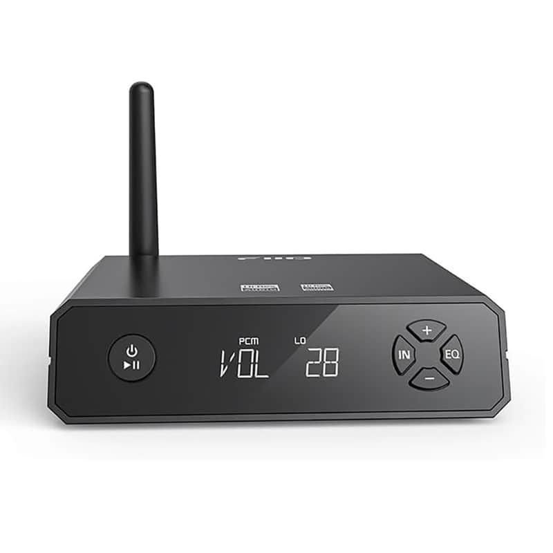 FiiO BR13 HiFi Bluetooth 5.1 Music Receiver Long Range Bluetooth Adapter with USB DAC, LDAC/aptX Low Latency, OLED Display & RCA Optical Coaxial Output for Home Stereo,PC/TV image 1