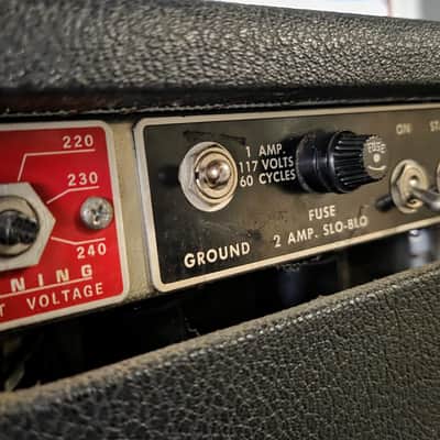 1966 Fender Fender Deluxe Reverb Blackface AB763 Vintage Tube Amp 1966 image 3