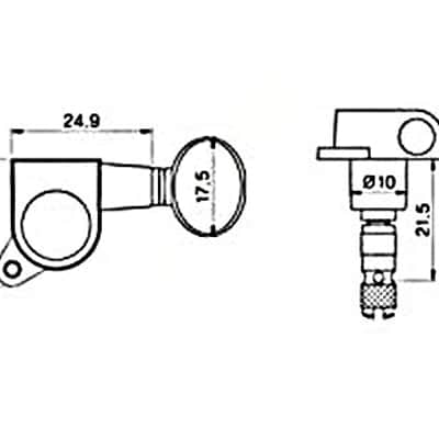 Guitar Anatomy Locking Tuners for Stratocaster and Telecaster Guitars - GA05-LK Machine Heads - Gold 6-in-line LH image 2