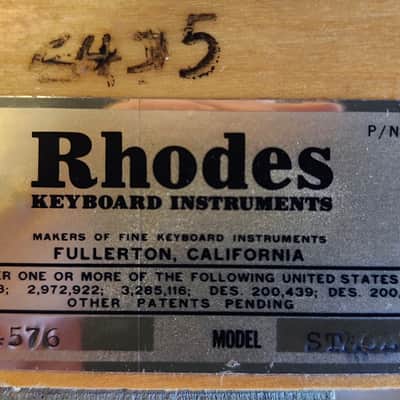Rhodes 1975 Mark I Stage 73 Electric Piano, Complete – Serial #44576 image 14