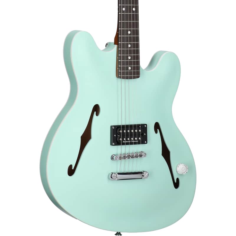 Fender Tom DeLonge Starcaster Electric Guitar, Satin Surf Green image 1
