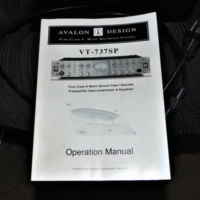Avalon VT-737sp Tube Channel Strip w/Manual Very Clean image 17