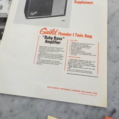 Guild Catalog, Amplifier Catalog Supplement, Catalog Price List, Strings Price List VINTAGE Rare Case Candy Starfire Capri Polara Thunderbird image 8