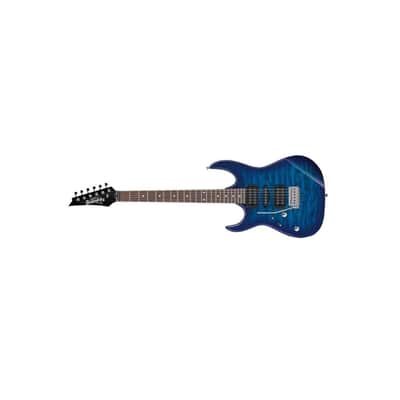 Ibanez Gio Series GRX70QAL Left-Handed Electric Guitar, Rosewood Fingerboard, Transparent Blue Burst image 4