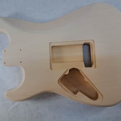 Unfinished Basswood Hxx guitar body - for Fender Strat Stratocaster neck Floyd Rose J2430 image 4