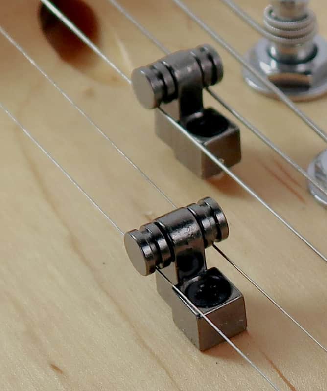 Roller Trees Set of Two Gunmetal / Black Chrome + Screws Essential on Headstocks with No Back Angle image 1