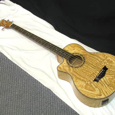 DEAN EQABA GN L Exotica Quilt Ash LEFTY A/E 4-string BASS guitar NEW - w/Case image 3