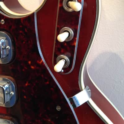 Silvertone by Harmony 1454 Archtop Electric DeArmond, Bigsby 1964 Sunburst Airline image 7
