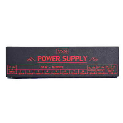VSN PW-01 Guitar Pedal Power Supply 10 Isolated DC Output for 9V/12V/18V Short Circuit/Overcurrent image 9