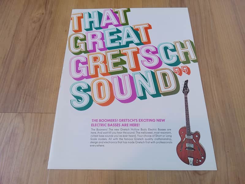 Vintage 1968 Gretsch Bass/Bass Amplifier Catalog! Rare, Original Case Candy, Paperwork! image 1