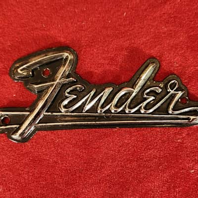 Vintage Mid-'60s Fender Amp Logo Silver image 1