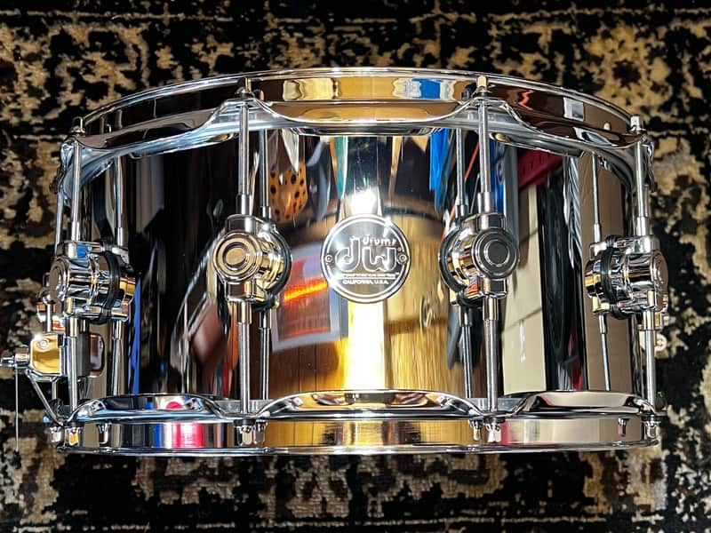 DW 6.5" x 14" Performance Steel Snare Drum -  Chrome over Steel image 1