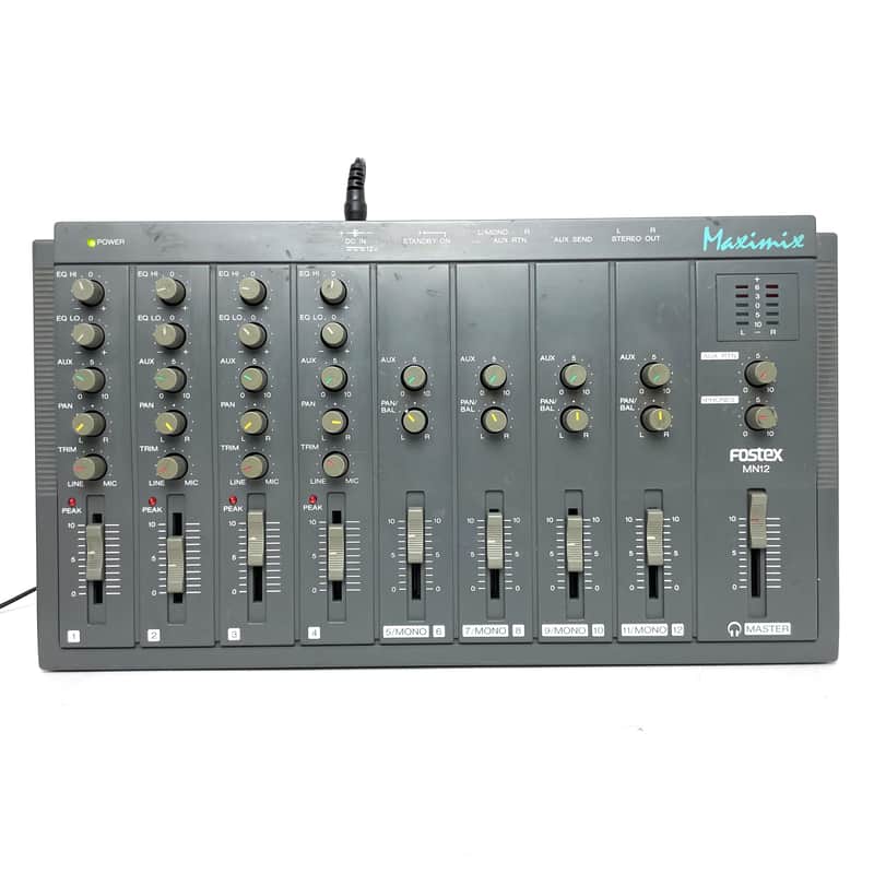 Fostex MN12 Maximix w/ Universal power supply Very Rare 12ch Mono Stereo Mixer Intense saturation sound Made in Japan Worldwide Shipment image 1