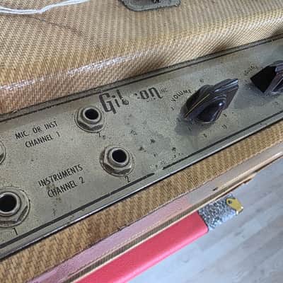 Gibson GA-6 Lancer 1960 Vintage Studio Guitar Combo Amplifier Artist Owned amp by Bernie Marsden of Whitesnake GA6 rare tweed model image 8