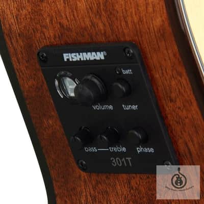 Washburn WLO10SCE Orchestra Acoustic Electric Guitar Cutaway Natural image 3