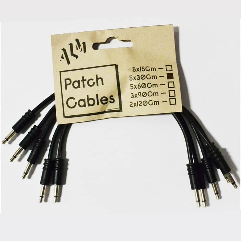 ALM Busy Circuits ALM-PC001x30 Eurorack Patch Cables (5 x 30cm) - Black image 1