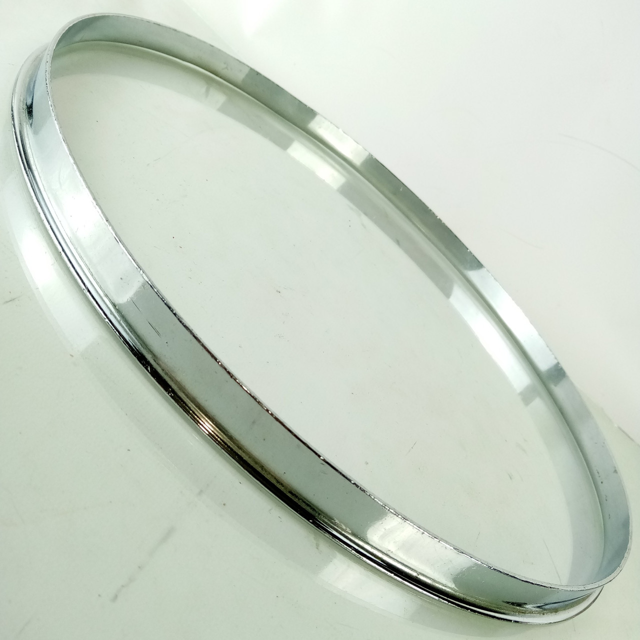 Slingerland 15" Single-Flange Snare/Tom Drum Batter Rim/Hoop Chrome-Brass Parade — main photograph