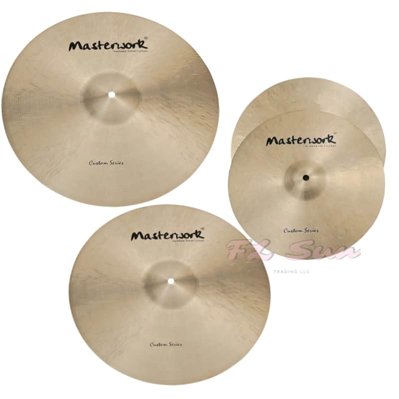 Masterwork Custom Series 3pcs 24” Ride - 20” Crash - 16” Hi-Hat Cymbal Set image 1