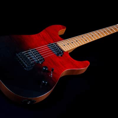 Jet JS-1000 Vulcano 1000 Series Mahogany Solid Flamed Maple Top Body Canadian Roasted Maple Neck 6-String Electric Guitar image 7