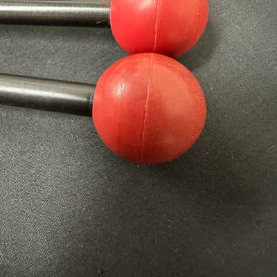 VINTAGE Promark Medium Rubber Mallets, Red, Flexible Plastic Shafts - MINT image 2