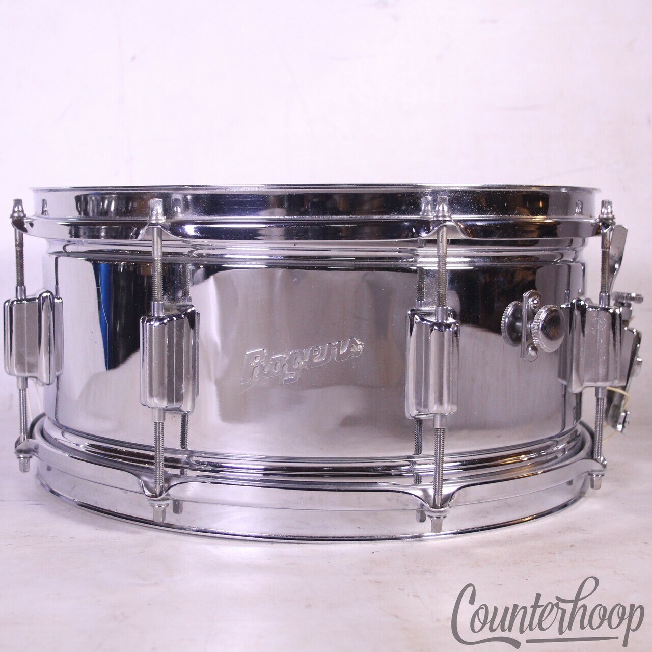 Rogers 14x6.5"COB Powertone Snare Drum RARE Deep Size Brass Fullerton Vintage70s — main photograph