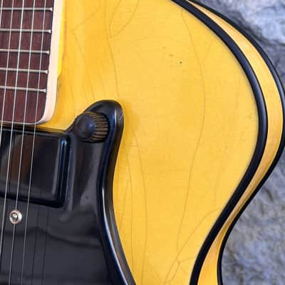 Spectacular 1950s Italian Wandre Framez Piper – Rare Yellow Crackle with Wood Neck image 5