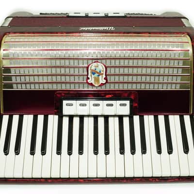Weltmeister Accordion 120 Bass, German Keyboard Piano Accordian, New Straps and Soft Bag, 2737 image 8