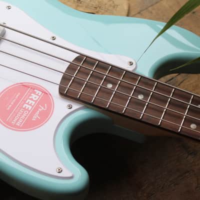 SQUIER "Sonic® Bronco™ Bass, Laurel Fingerboard, White Pickguard, Daphne Blue" 3, 30 KG image 4