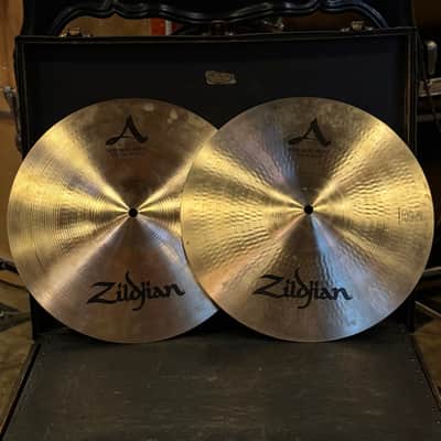 USED ZIldjian 14" A. Zildjian New Beat Hi-Hat Cymbals - 966/1584g image 1