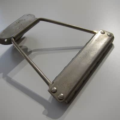 Harmony Silvertone & Others Vintage Acoustic & Electric Guitar Tailpiece Authentic Vintage Part Circa-1950s-1960s-Nickel Silver image 1