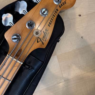 1978 Black Fender Precision Bass with Maple Fretboard image 8