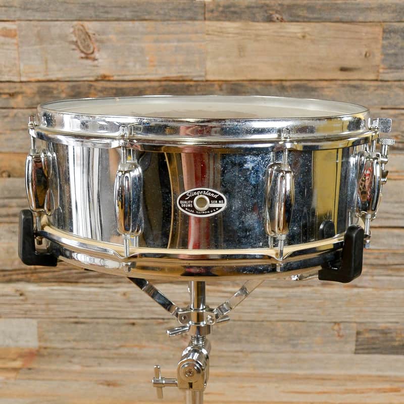 Slingerland No. 136 Festival Model 5x14" 8-Lug Chrome Over Brass Snare Drum 1960s image 1
