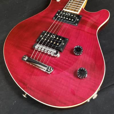 Washburn Vintage 1998 Maverick Series BT-8, Flame Maple Arch Top, Dual HB, Rosewood FB, Trans Red, w/HSC image 5